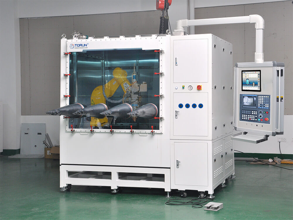 Fully automatic laser cladding customized glove box